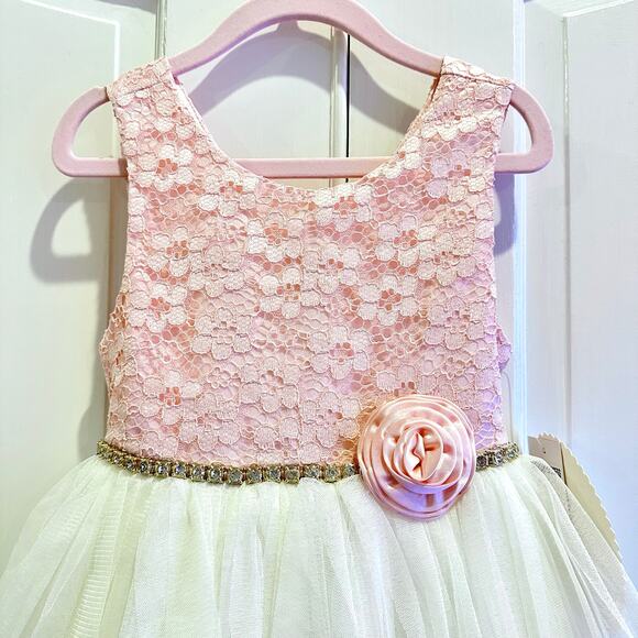 American Princess Pink and White Layered Dress - Picture 2 of 7